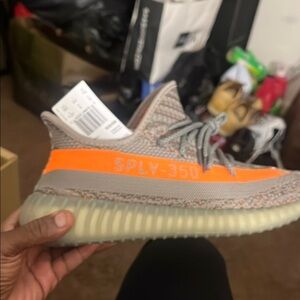 Adidas Yeezy Boost 350 V2 Orange Stripe Sneakers